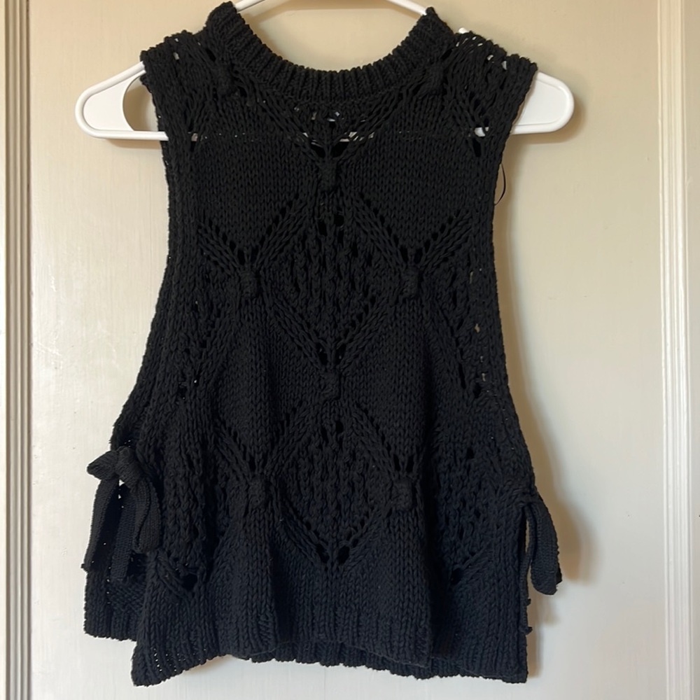 Zara crotchet knit top with side ties